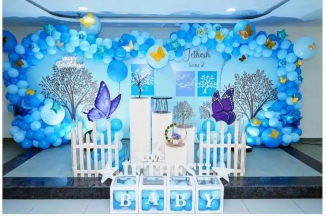 Blue Sky Butterflies Theme Decor